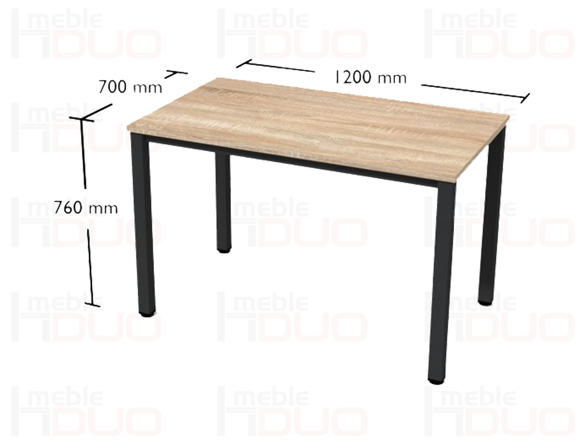 Biurko Tk2 1200 x 700 x 760h | Meble DUO tk2