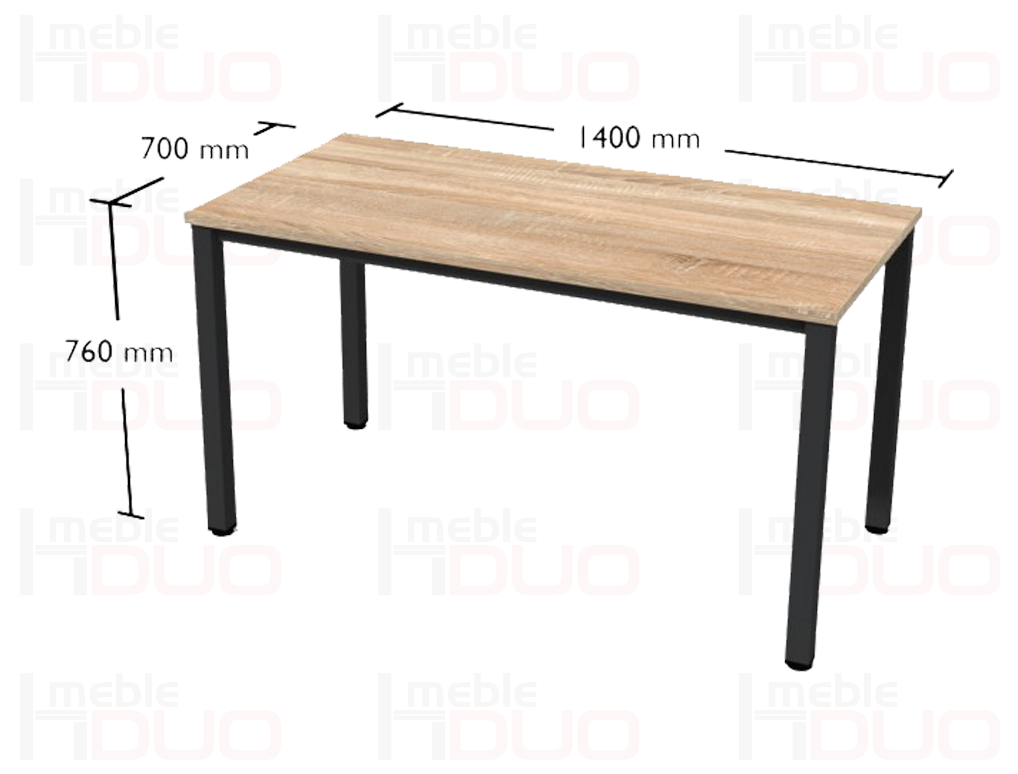 Biurko Tk3 1400 x 700 x 760h | Meble DUO tk3