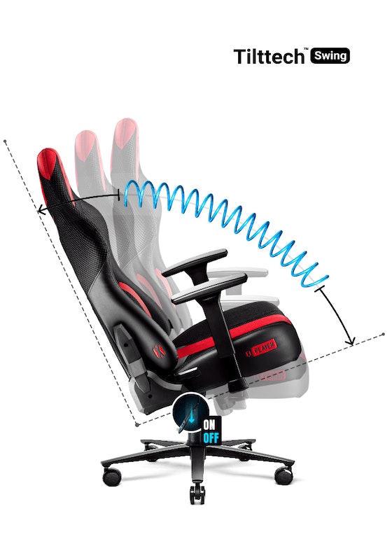 Fotel gamingowy Diablo X-Player 2.0 materiałowy King Size: Karmazynowo-antracytowy | Meble DUO 1563 2 fotel gamingowy diablo x player 2.0 materialowy king size karmazynowo antracytowy