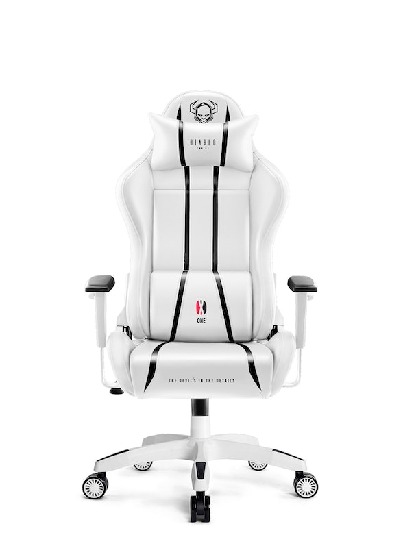 Fotel gamingowy dla dziecka Diablo X-One 2.0 biało-czarny small Size | Meble DUO 1729 2 fotel gamingowy dla dziecka diablo x one 2.0 bialo czarny kids size