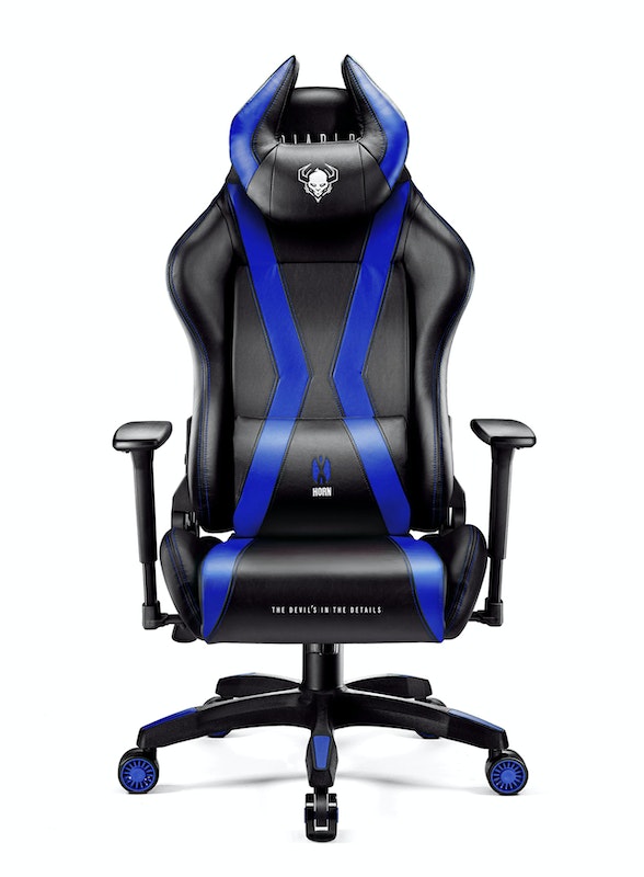 Fotel gamingowy Diablo X-Horn 2.0 Normal Size czarno-niebieski | Meble DUO 2010 2 fotel gamingowy diablo x horn 2.0 normal size czarno niebieski