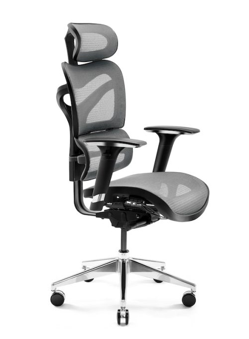 Fotel ergonomiczny DIABLO V-COMMANDER : czarno-szary