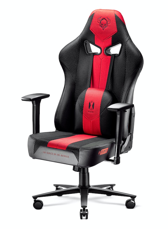 Fotel gamingowy Diablo X-Player 2.0 materiałowy King Size: Karmazynowo-antracytowy | Meble DUO 2457 2 fotel gamingowy diablo x player 2.0 materialowy king size karmazynowo antracytowy