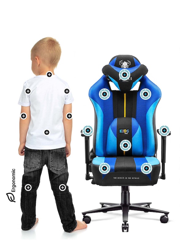 Krzesło do biurka dla dziecka Diablo X-Player 2.0 Frost Black Kids Size | Meble DUO 3097 2 krzeslo do biurka dla dziecka diablo x player 2.0 frost black kids size