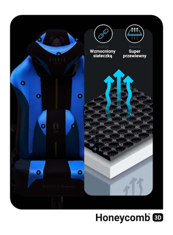 Krzesło do biurka dla dziecka Diablo X-Player 2.0 Frost Black Kids Size | Meble DUO 3098 2 krzeslo do biurka dla dziecka diablo x player 2.0 frost black kids size