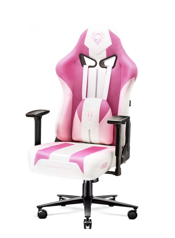 Fotel gamingowy Diablo X-Player 2.0 materiałowy Normal Size: Marshmallow Pink | Meble DUO 3226 2 fotel gamingowy diablo x player 2.0 materialowy normal size marshmallow pink