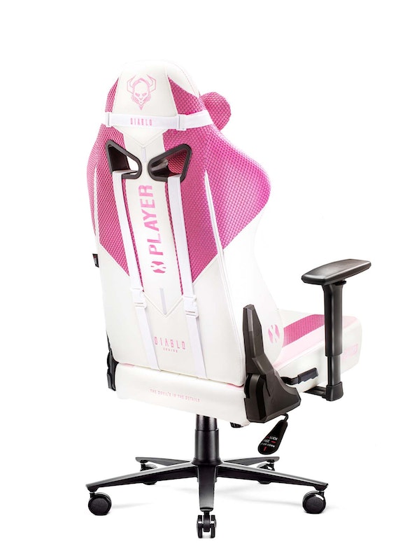Fotel gamingowy Diablo X-Player 2.0 materiałowy Normal Size: Marshmallow Pink | Meble DUO 3227 2 fotel gamingowy diablo x player 2.0 materialowy normal size marshmallow pink
