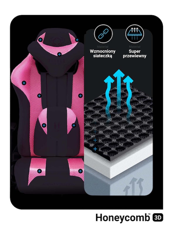 Fotel gamingowy Diablo X-Player 2.0 materiałowy Normal Size: Marshmallow Pink | Meble DUO 3233 2 fotel gamingowy diablo x player 2.0 materialowy normal size marshmallow pink