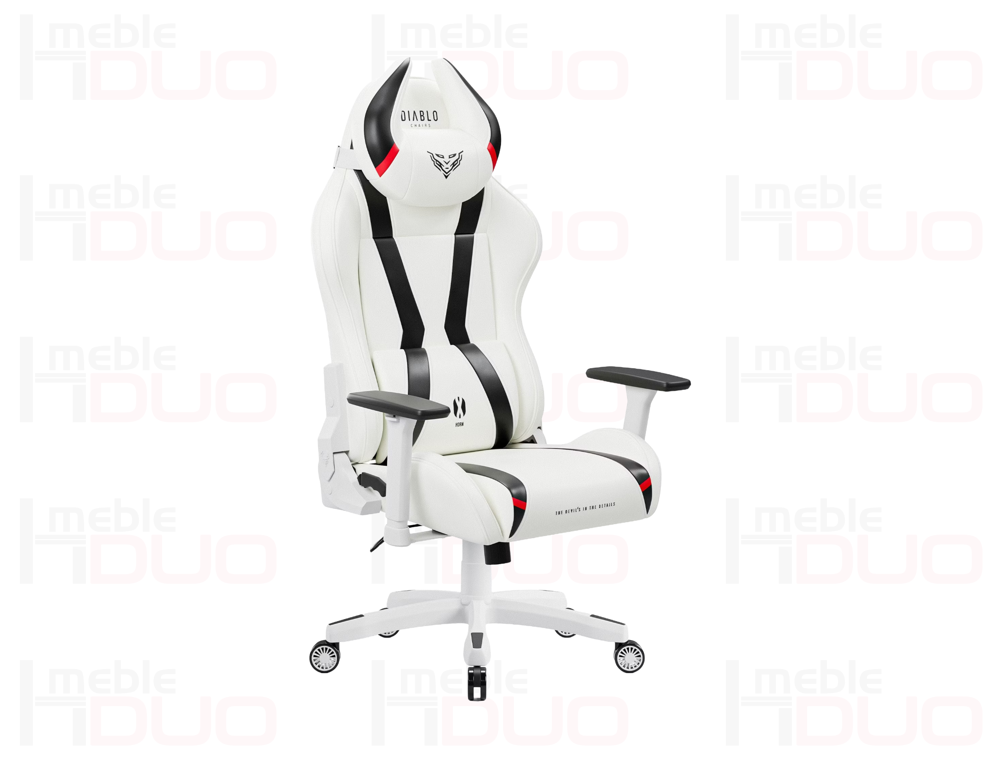 Fotel gamingowy Diablo X-Horn 2.0 King Size biało-czarny | Meble DUO Fotel gamingowy Diablo X Horn 2.0 King Size bialo czarny