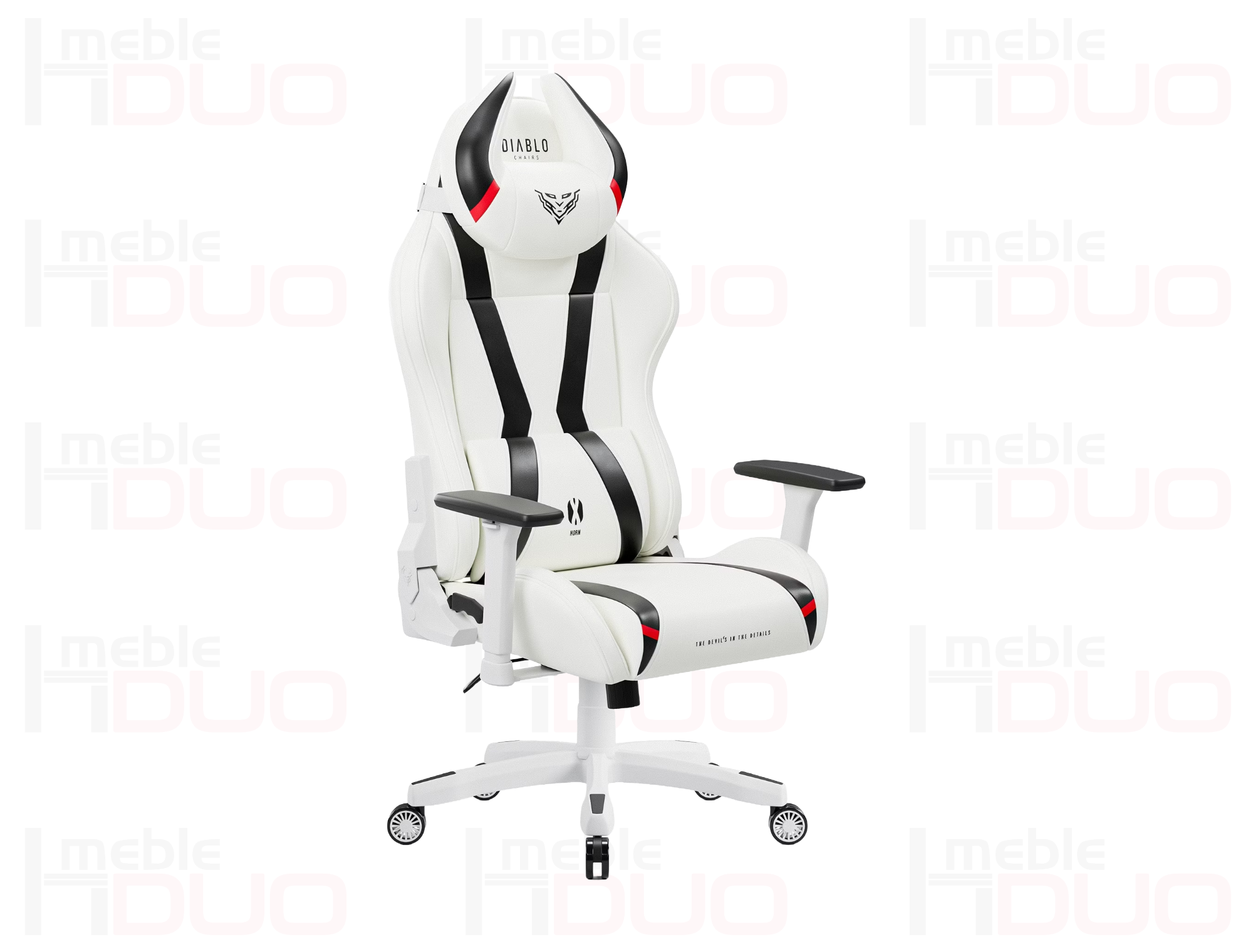 Fotel gamingowy Diablo X-Horn 2.0 Normal Size biało-czarny | Meble DUO Fotel gamingowy Diablo X Horn 2.0 Normal Size bialo czarny