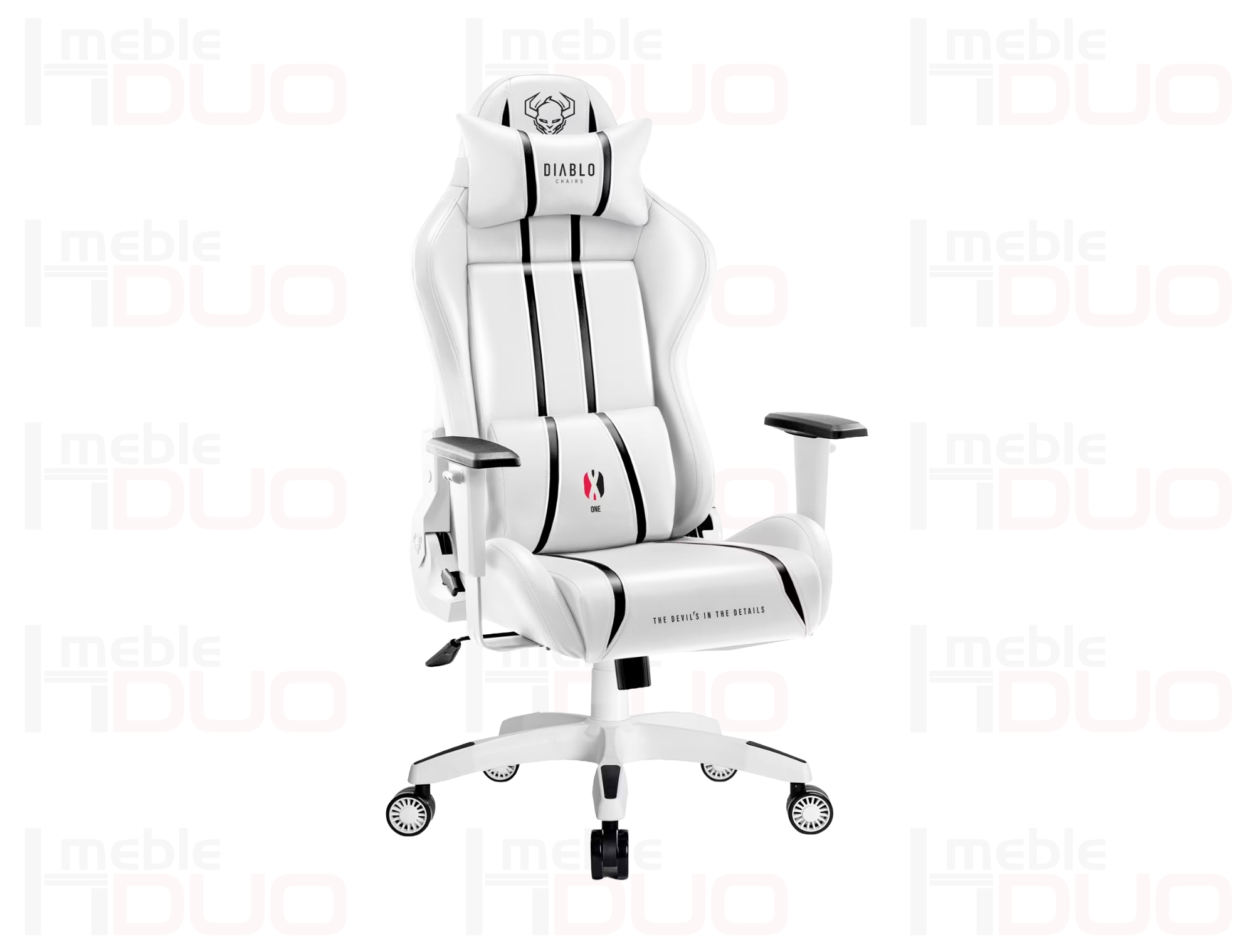 Fotel gamingowy dla dziecka Diablo X-One 2.0 biało-czarny small Size | Meble DUO Fotel gamingowy dla dziecka Diablo X One 2.0 bialo czarny small Size