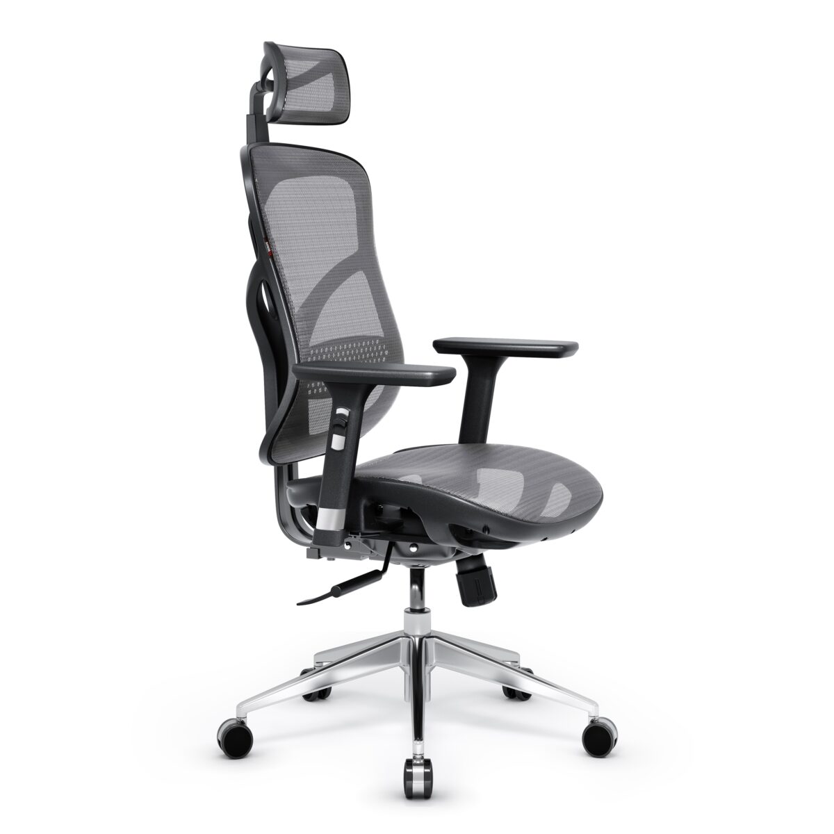 Fotel ergonomiczny biurowy z siatki, przewiewny, czarno-szary: Diablo V-Basic | Meble DUO basic black grey 0010d24