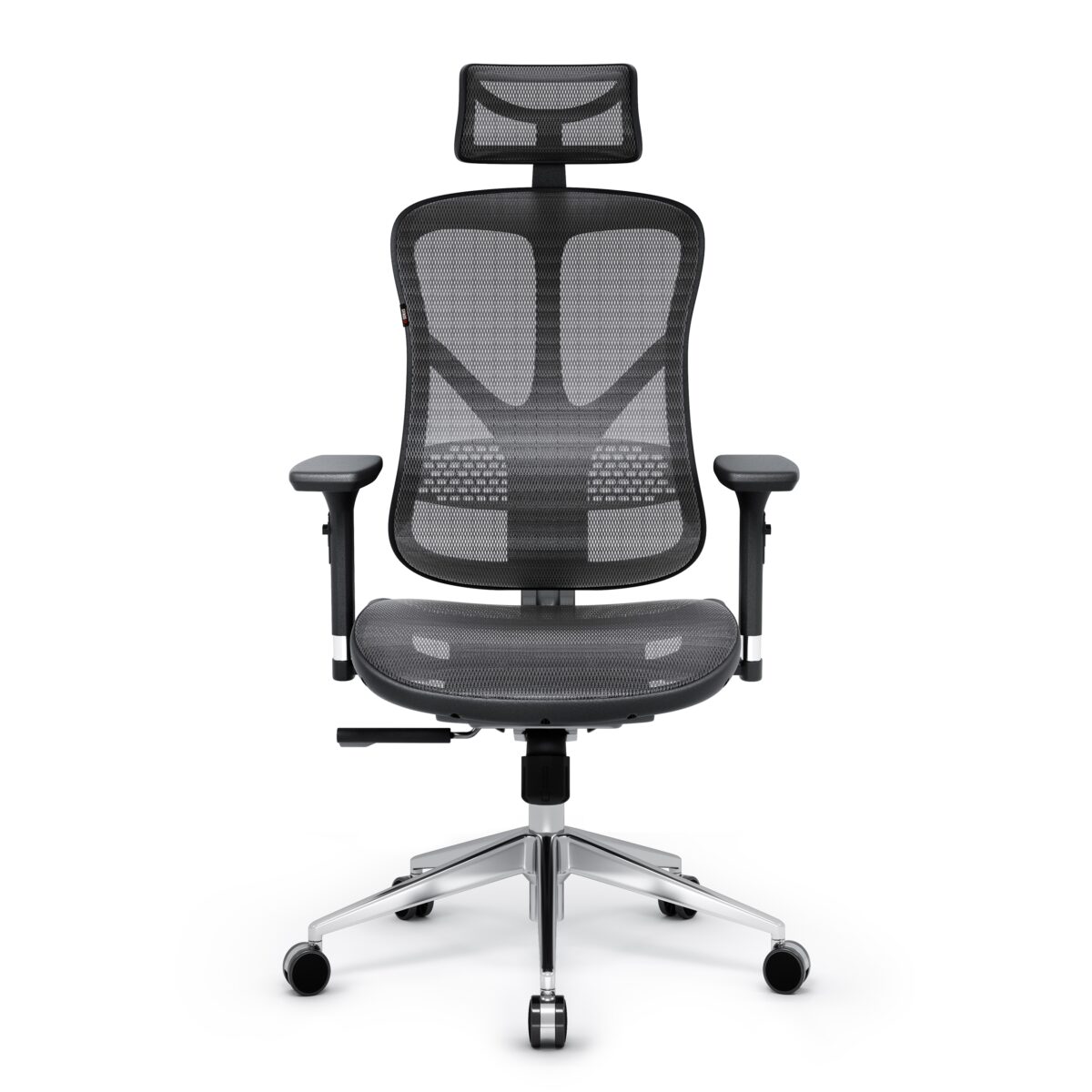 Fotel ergonomiczny biurowy z siatki, przewiewny, czarno-szary: Diablo V-Basic | Meble DUO basic black grey 0020d24