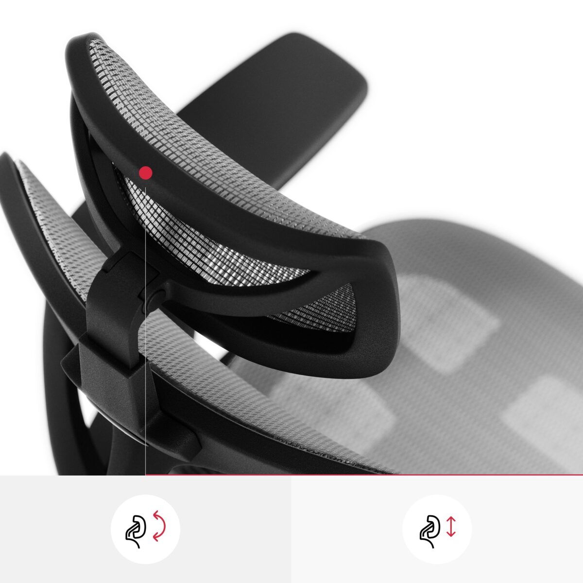 Fotel ergonomiczny biurowy z siatki, przewiewny, czarno-szary: Diablo V-Basic | Meble DUO basic black grey 0050d24