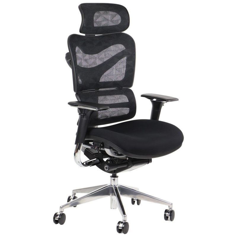 ErgoNew S7 - czarny  SIEDZISKO TKANINOWE - obrazek 2