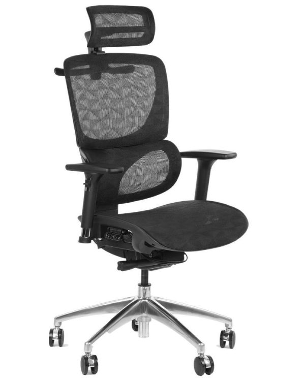 ErgoNew S1A - czarny  SIEDZISKO SIATKOWE
