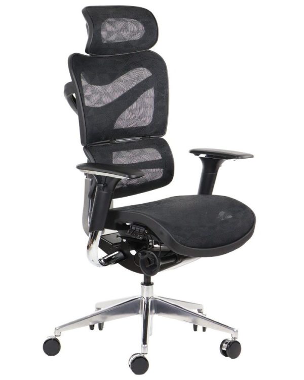 ErgoNew S7 - czarny  SIEDZISKO SIATKOWE