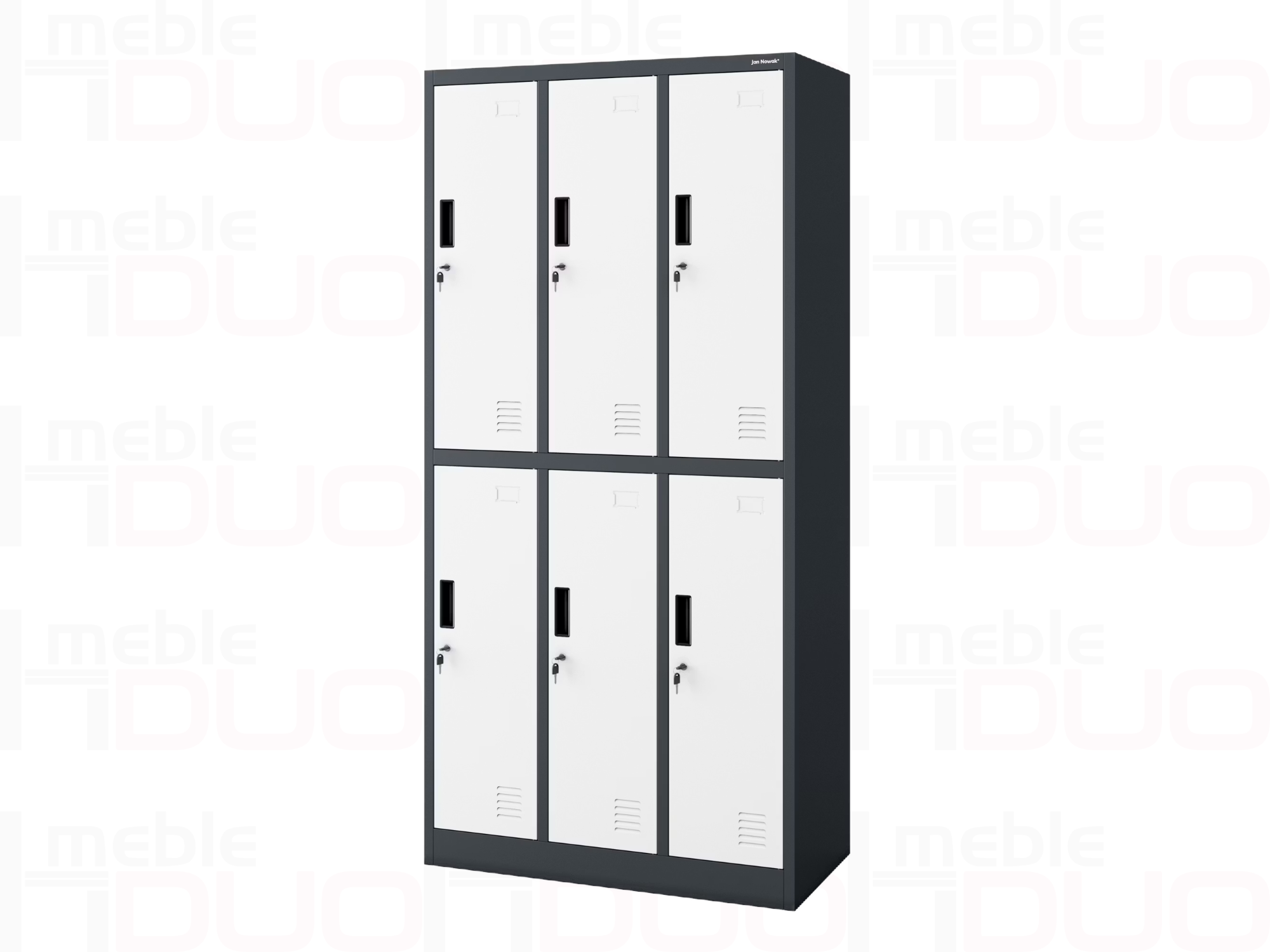 Szafa socjalna BHP ubraniowa 6-drzwiowa IGOR 900 x 1850 x 450 mm