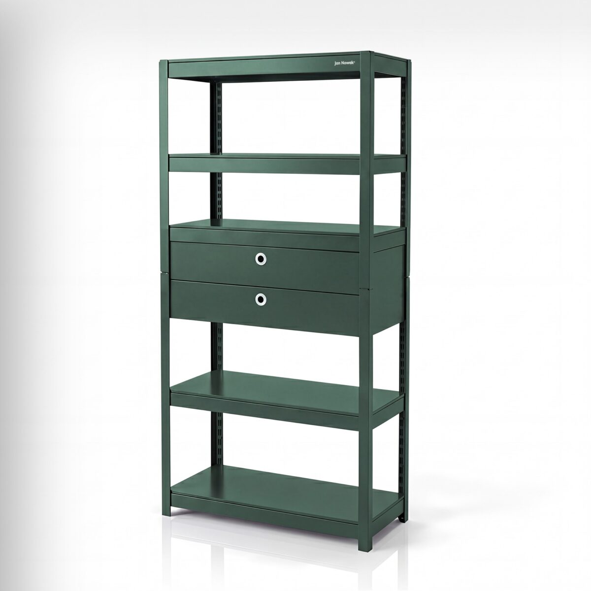 Regał metalowy z szufladami zielony, 1800x800x420 mm: JOHNNY | Meble DUO cz johnny zielony 2317 1 2000x2000 1