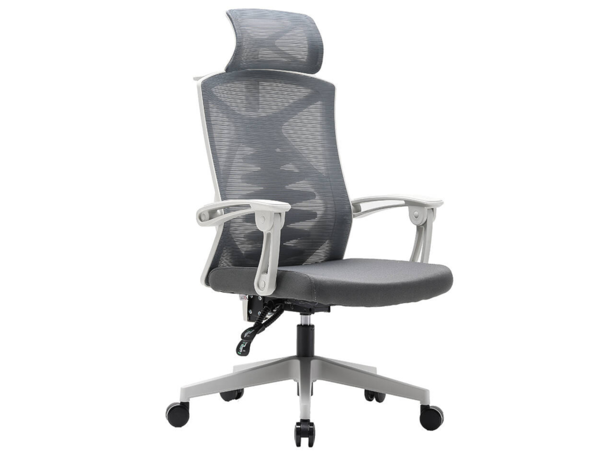 Fotel ergonomiczny ANGEL biurowy obrotowy Spino szary lub czarny 150kg