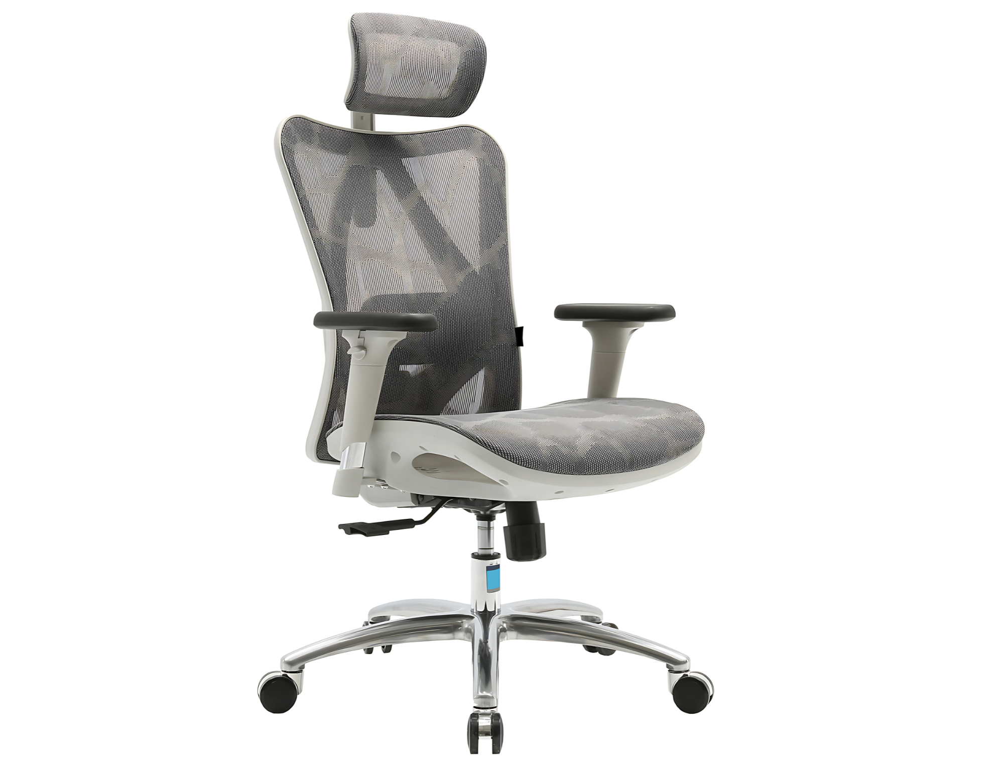 Fotel ergonomiczny ANGEL biurowy obrotowy kalistO szary 150kg