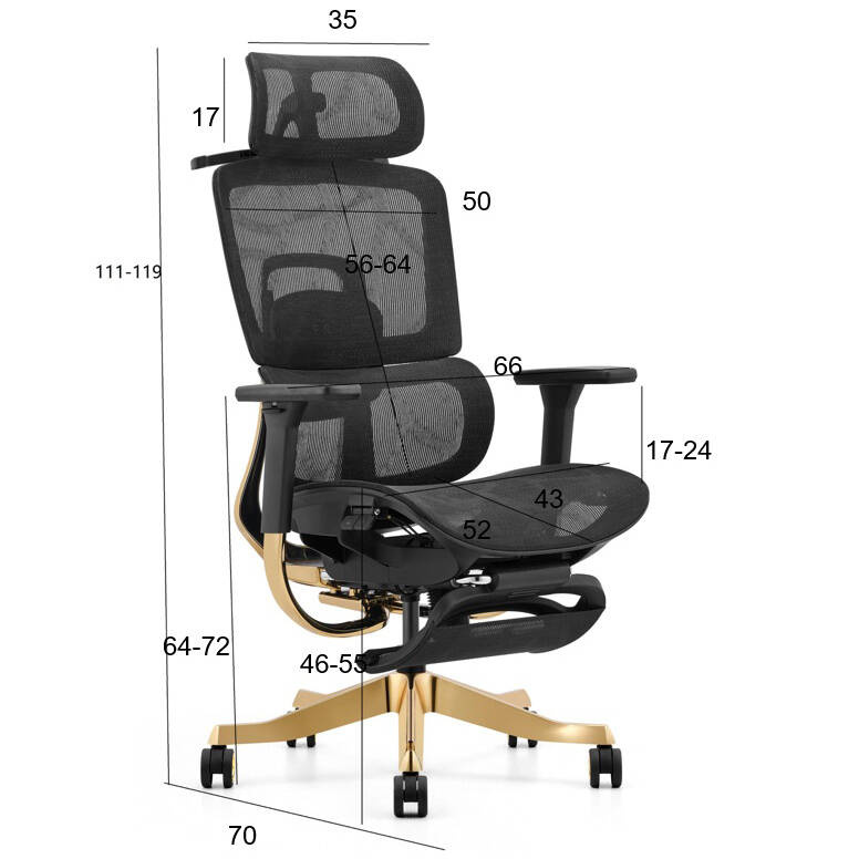 Fotel ergonomiczny ANGEL biurowy obrotowy Glamour Gold 150kg - obrazek 8