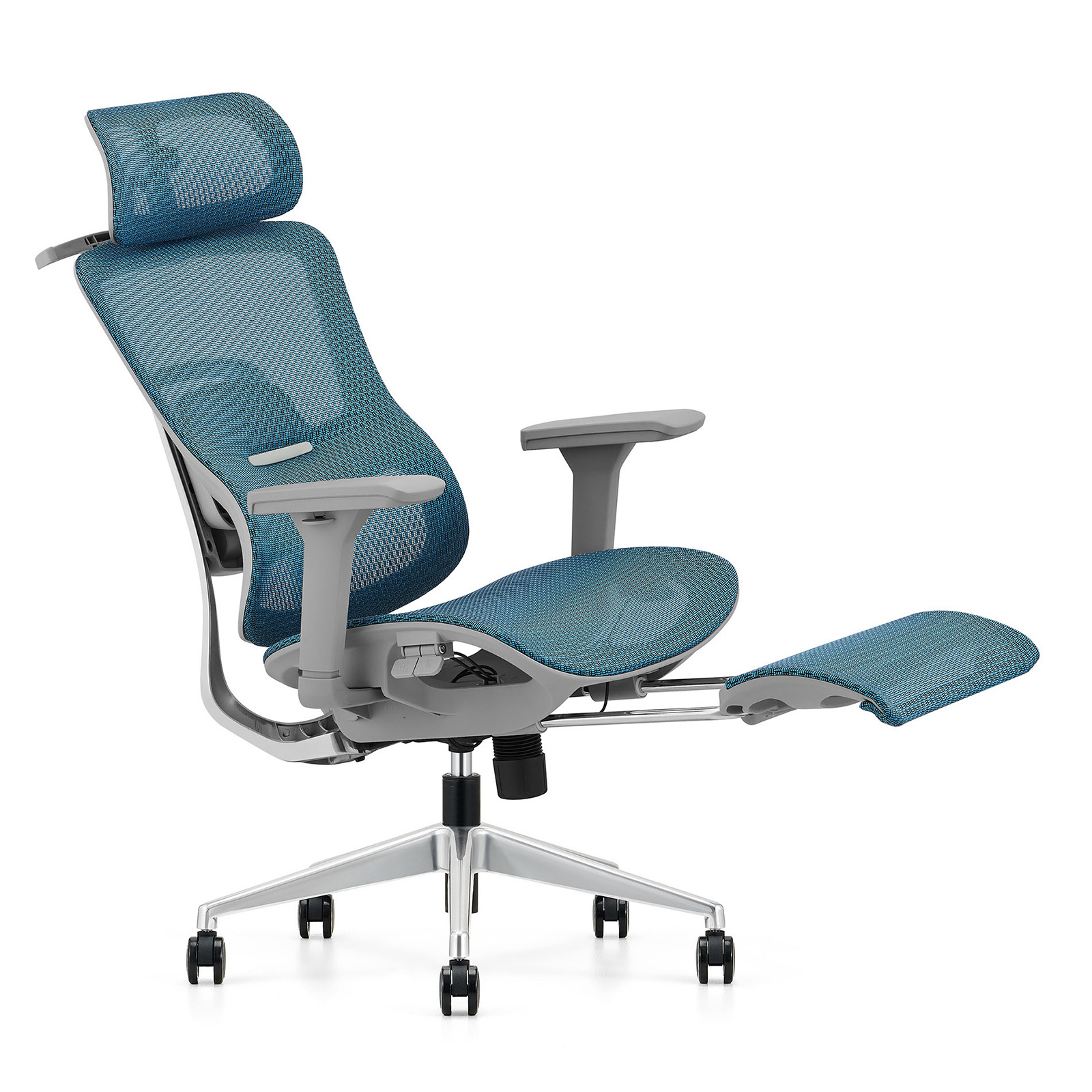 Fotel ergonomiczny ANGEL biurowy obrotowy Homer z podnóżkiem 150kg - obrazek 9