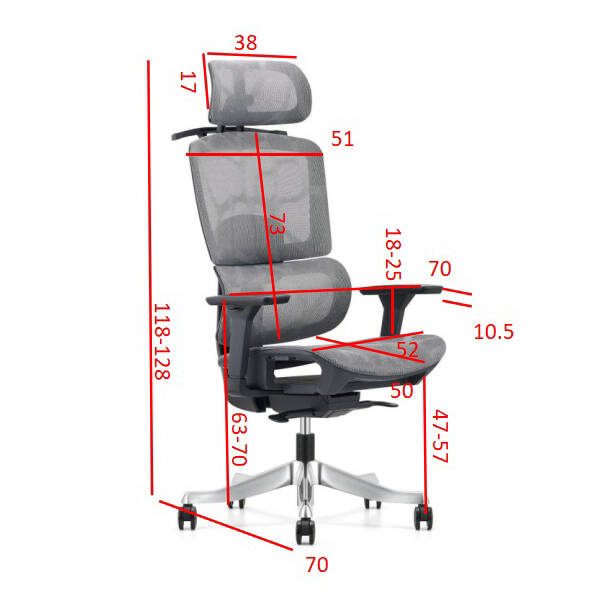 Fotel ergonomiczny ANGEL biurowy obrotowy Otus 150kg - obrazek 8