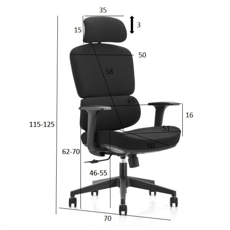 Fotel ergonomiczny ANGEL biurowy obrotowy Regulo 150 kg - obrazek 9