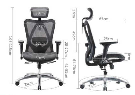 Fotel ergonomiczny ANGEL biurowy obrotowy kalistO 150kg - obrazek 15