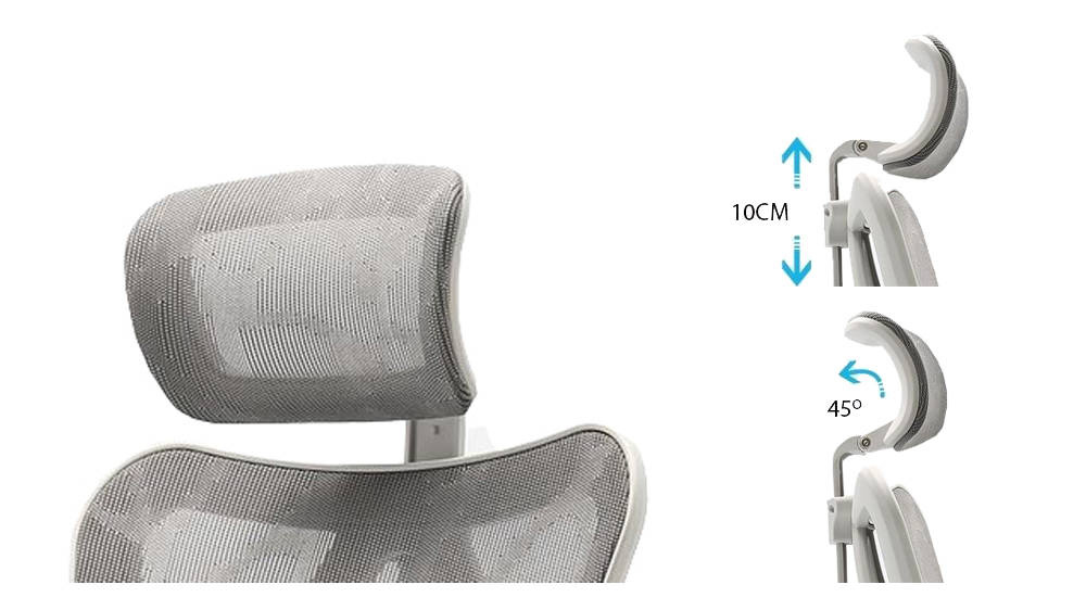 Fotel ergonomiczny ANGEL biurowy obrotowy kalistO szary 150kg - obrazek 6