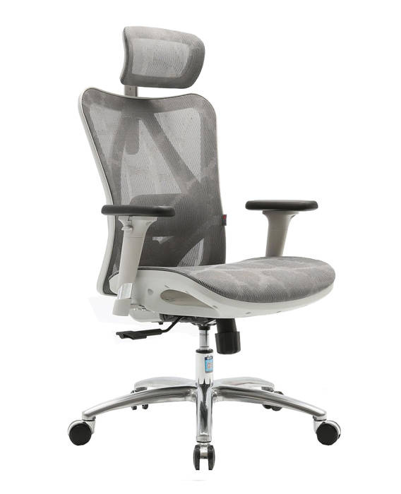 Fotel ergonomiczny ANGEL biurowy obrotowy kalistO szary 150kg - obrazek 12