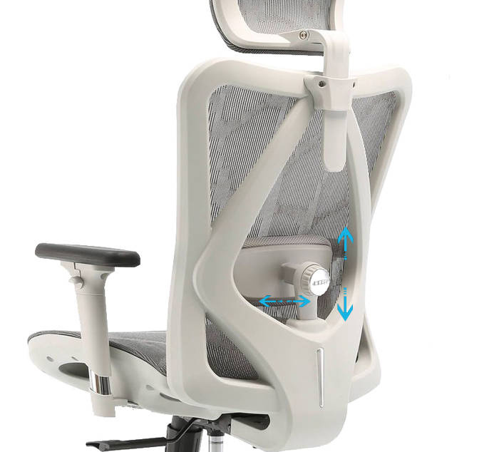 Fotel ergonomiczny ANGEL biurowy obrotowy kalistO szary 150kg - obrazek 2