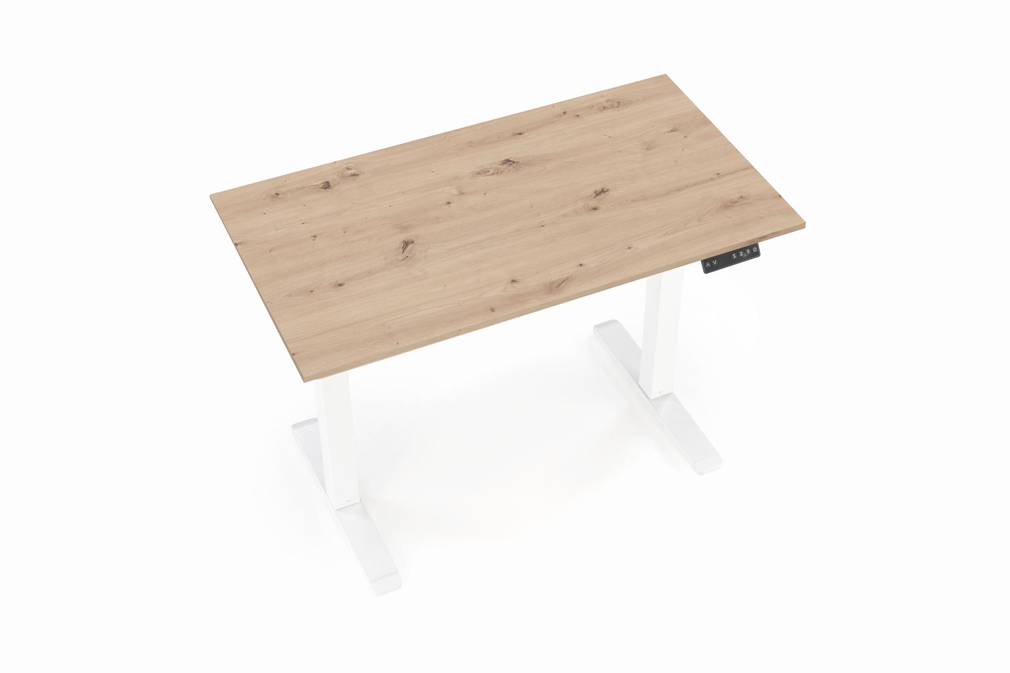 BIURKO REGULOWANE B-53 białe/dąb artisan | Meble DUO B 53 biale naturalny top new
