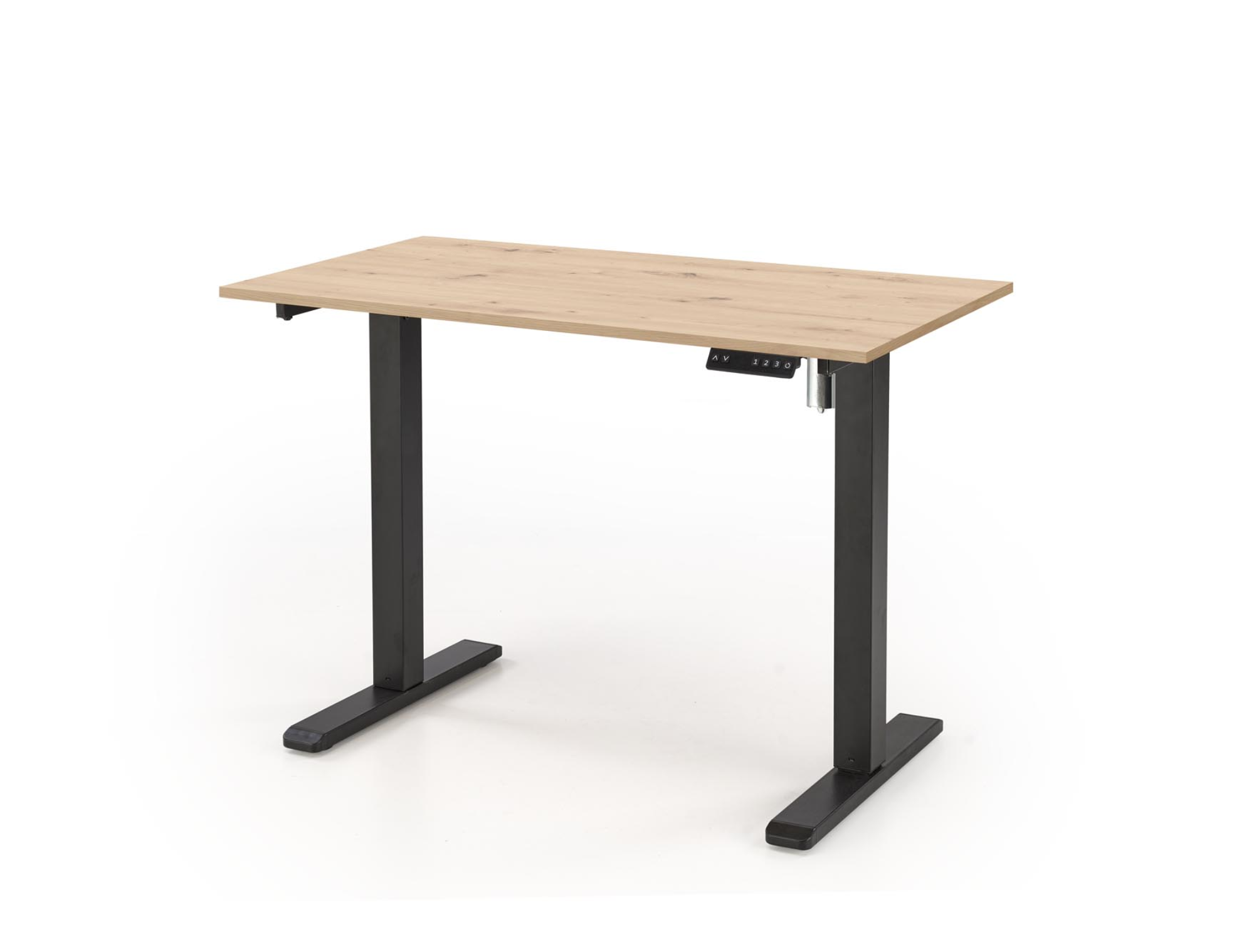 BIURKO REGULOWANE B-53 czarne/dąb artisan | Meble DUO b 53 czarne dab