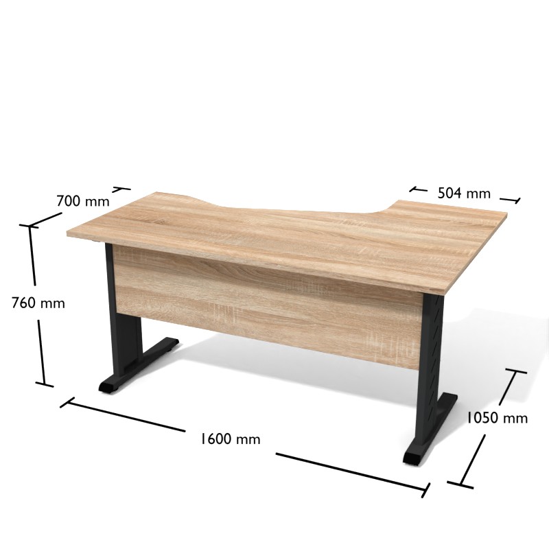Biurko Tsv7 1600 x 1050 x 700/504 x 760h | Meble DUO Btsv7