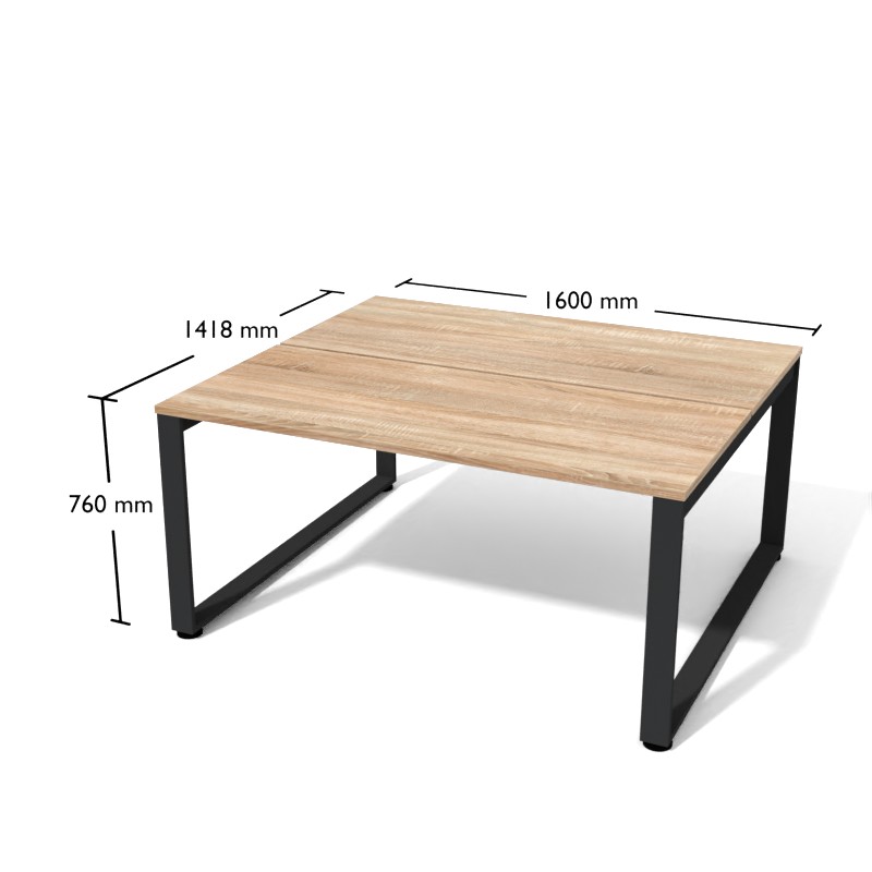 Biurko Gb4-7 1600 x 1418 x 760h | Meble DUO XAR Gb4 7 grafit dab sonoma