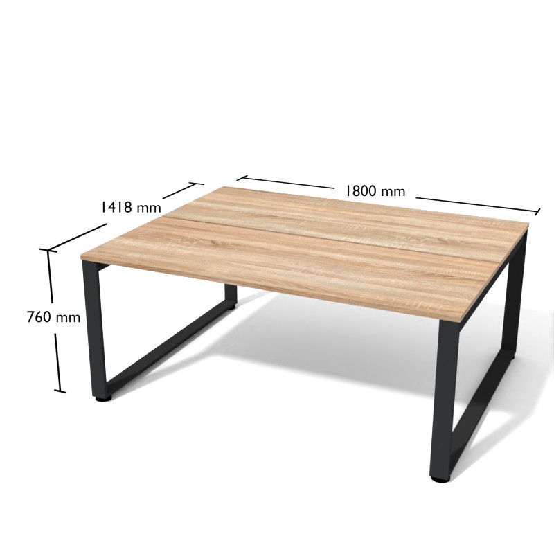 Biurko Gb5-7 1800 x 1418 x 760h | Meble DUO XAR Gb5 7 grafit dab sonoma