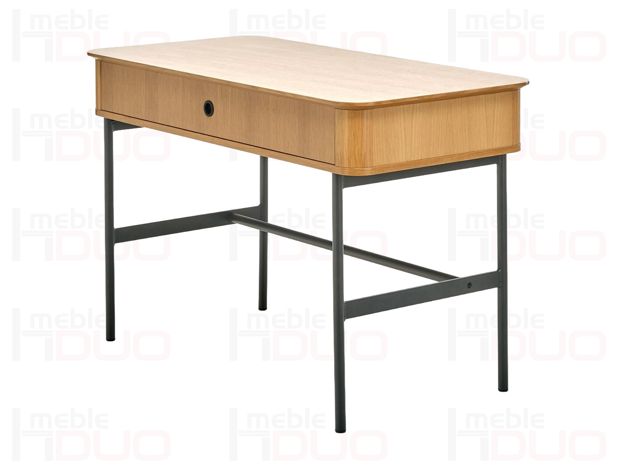 SMART biurko B-1 dąb naturalny/czarny | Meble DUO smart b 1 bok front