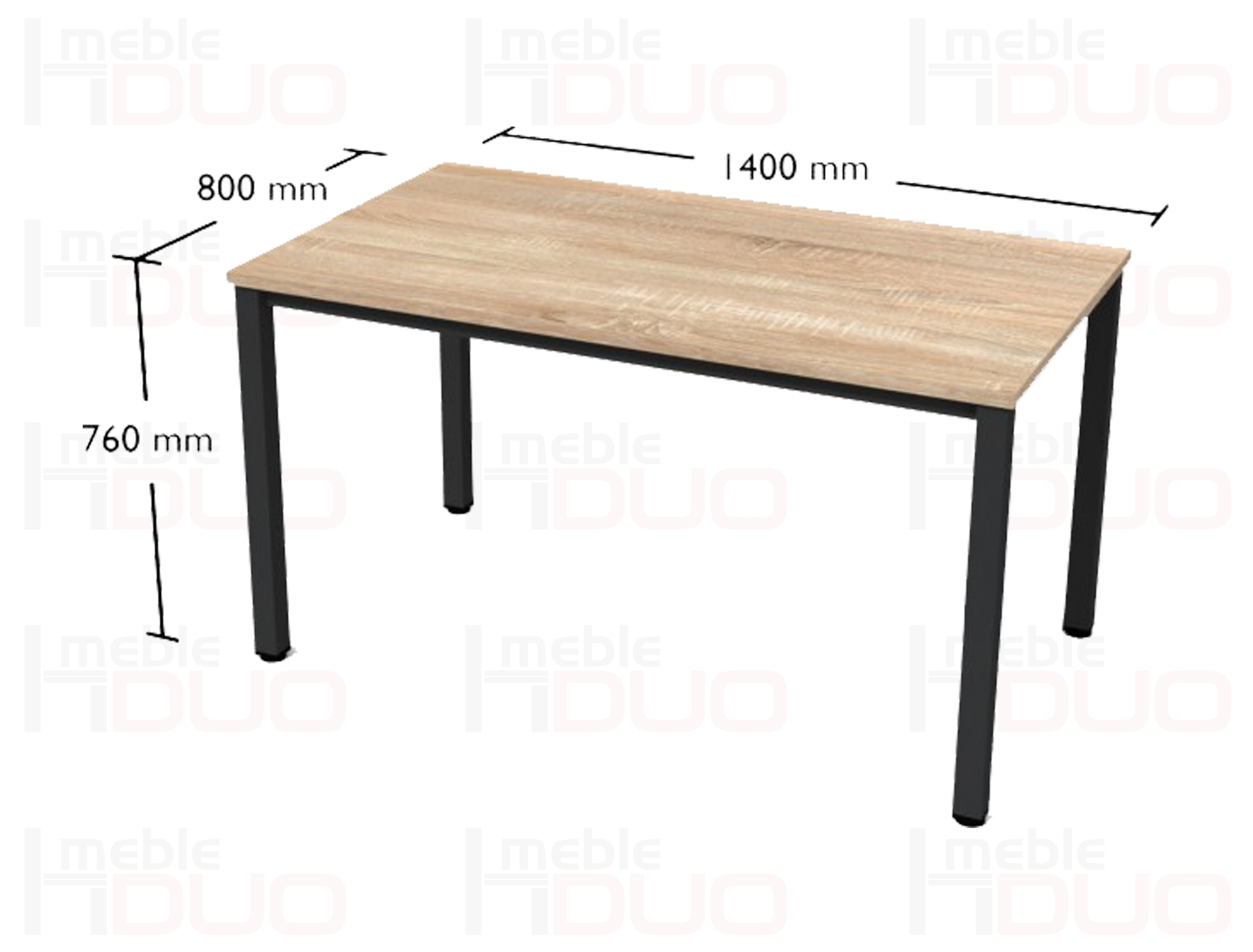 Biurko Tk3-8 1400 x 700 x 760h | Meble DUO tk3 8