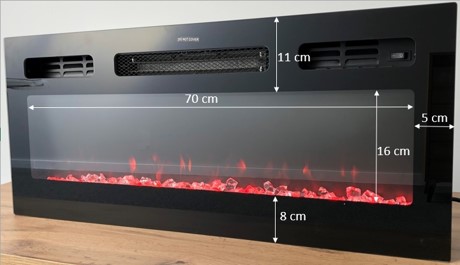 KOMINEK ELEKTRYCZNY CZARNY IF-32FSB | Meble DUO 5903815006746 4