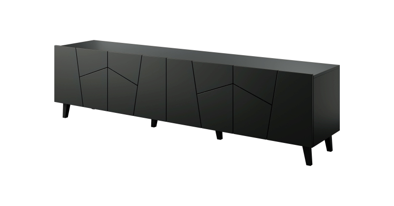 ETNA szafka RTV czarny mat/ czarny mat | Meble DUO 5903815008023 3