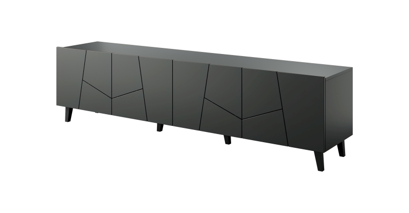 ETNA szafka RTV czarny mat/ czarny mat | Meble DUO 5903815008023 4