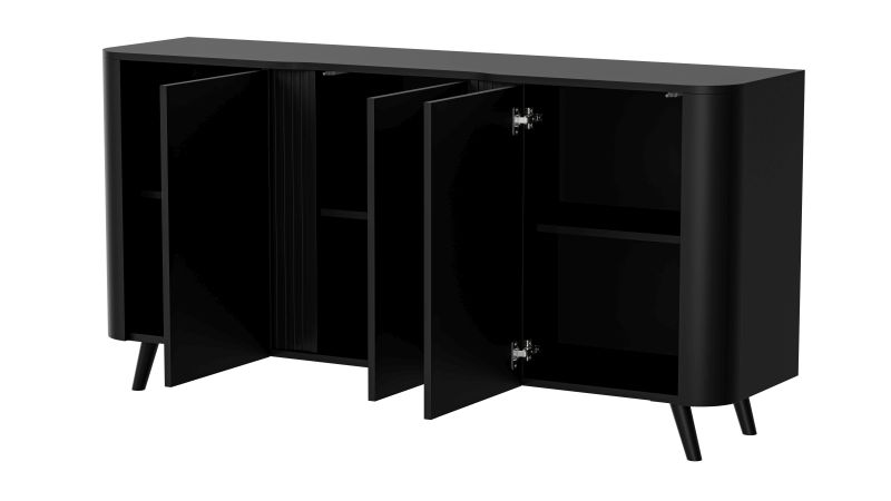 VOLARE komoda 150 3D czarny mat/ czarny mat | Meble DUO 5903815009709 2