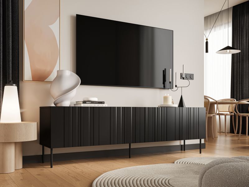 ISLA RTV 200 czarny mat ( 1 szt.=2 p. ) | Meble DUO 5903815009945 1