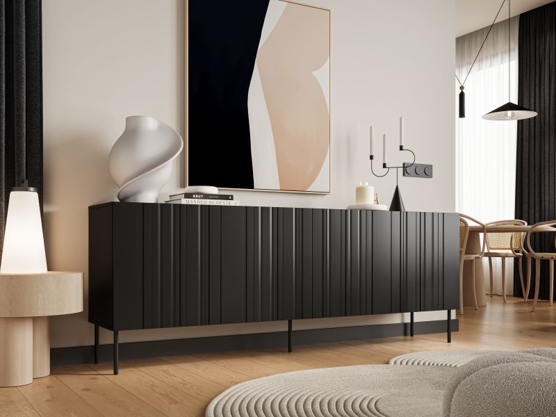 ISLA komoda 200 czarny mat ( 1 szt.=2 p. ) | Meble DUO 5903815009983 1