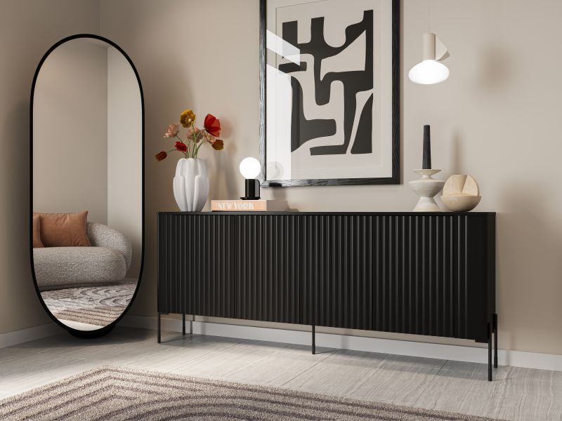 VERA komoda 190 czarny ( 1 szt.=2 p. ) | Meble DUO 5903815010842 1