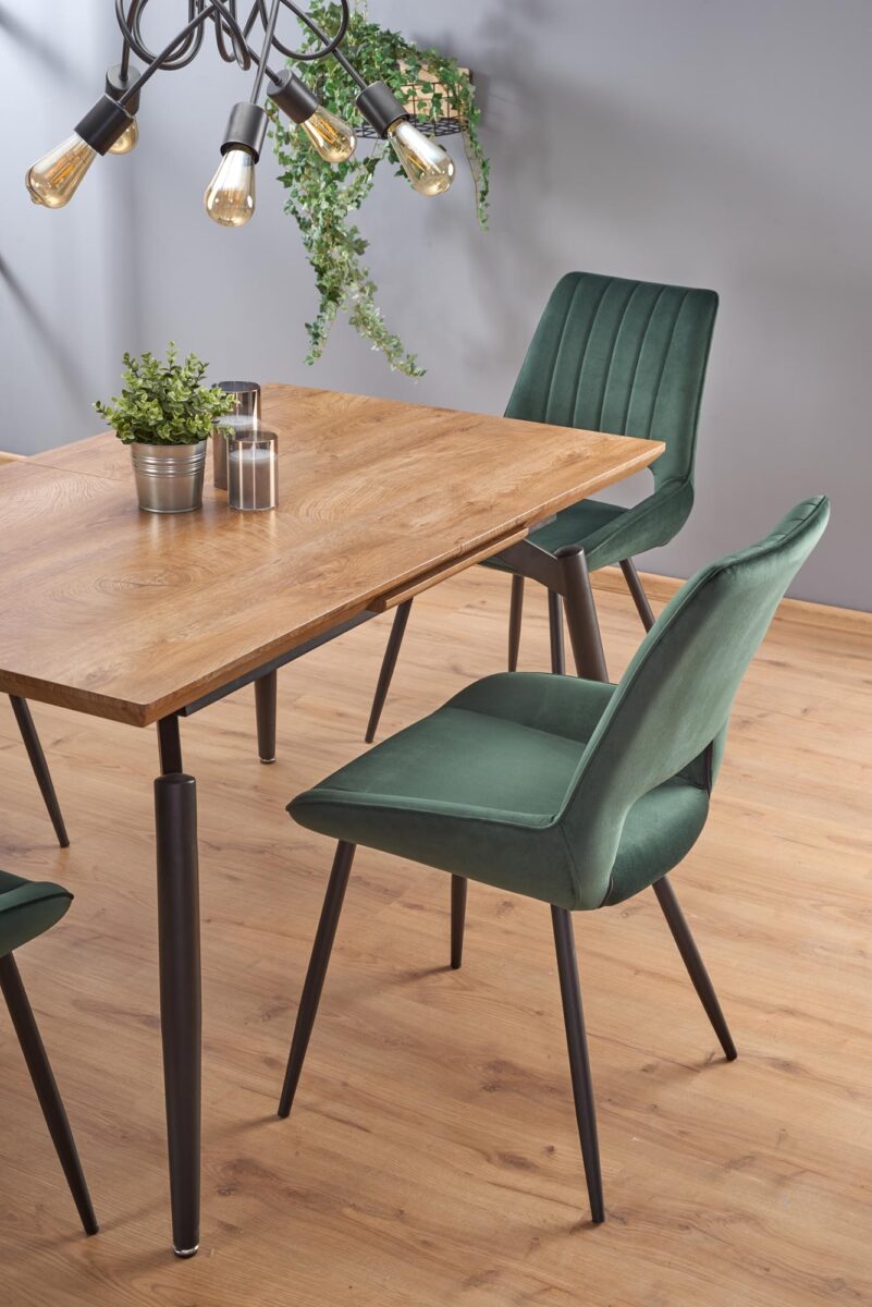 CAMBELL stół rozkładany, blat – naturalny, nogi – czarny | Meble DUO 5905248100404 14