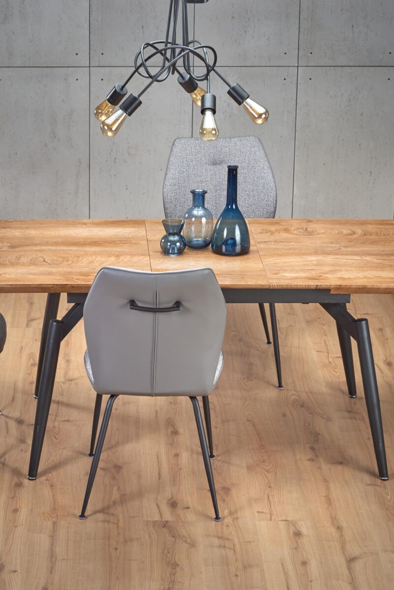 CAMBELL stół rozkładany, blat – naturalny, nogi – czarny | Meble DUO 5905248100404 15