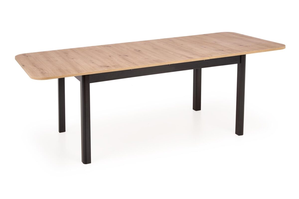 FLORIAN stół rozkładany blat – dąb artisan, nogi – czarny | Meble DUO 5905248102019 10